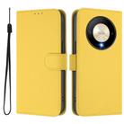 For Honor X9b / Magic6 Lite 5G Skin Feel Solid Color Leather Phone Case with Lanyard(Lemon Yellow) - 2