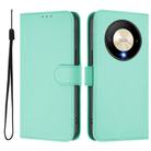 For Honor X9b / Magic6 Lite 5G Skin Feel Solid Color Leather Phone Case with Lanyard(Mint Green) - 2
