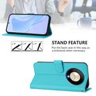 For Honor X9b / Magic6 Lite 5G Skin Feel Solid Color Leather Phone Case with Lanyard(Lake Blue) - 3