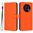 For Honor X30 5G / X9 5G / X9 4G Skin Feel Solid Color Leather Phone Case with Lanyard(Orange) - 2