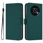 For Honor X30 5G / X9 5G / X9 4G Skin Feel Solid Color Leather Phone Case with Lanyard(Dark Green) - 2