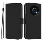 For Honor X30 5G / X9 5G / X9 4G Skin Feel Solid Color Leather Phone Case with Lanyard(Black) - 2