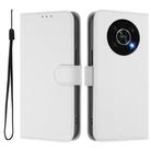 For Honor X30 5G / X9 5G / X9 4G Skin Feel Solid Color Leather Phone Case with Lanyard(White) - 2