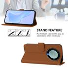 For Honor X40 / X9a / Magic5 Lite Skin Feel Solid Color Leather Phone Case with Lanyard(Brown) - 3