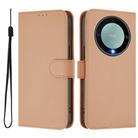 For Honor X40 / X9a / Magic5 Lite Skin Feel Solid Color Leather Phone Case with Lanyard(Nude) - 2