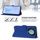 For Honor X40 / X9a / Magic5 Lite Skin Feel Solid Color Leather Phone Case with Lanyard(Dark Blue) - 3