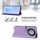 For Honor X40 / X9a / Magic5 Lite Skin Feel Solid Color Leather Phone Case with Lanyard(Lavender Purple) - 3
