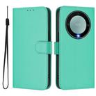 For Honor X40 / X9a / Magic5 Lite Skin Feel Solid Color Leather Phone Case with Lanyard(Green) - 2