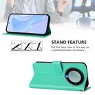 For Honor X40 / X9a / Magic5 Lite Skin Feel Solid Color Leather Phone Case with Lanyard(Green) - 3