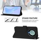 For Honor X40 / X9a / Magic5 Lite Skin Feel Solid Color Leather Phone Case with Lanyard(Black) - 3