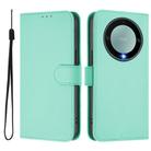 For Honor X40 / X9a / Magic5 Lite Skin Feel Solid Color Leather Phone Case with Lanyard(Mint Green) - 2
