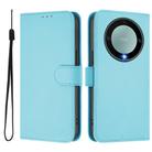 For Honor X40 / X9a / Magic5 Lite Skin Feel Solid Color Leather Phone Case with Lanyard(Sky Blue) - 2