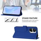 For Honor X40i Skin Feel Solid Color Leather Phone Case with Lanyard(Dark Blue) - 3