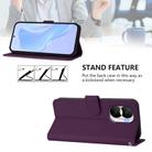 For Honor X40i Skin Feel Solid Color Leather Phone Case with Lanyard(Violet) - 3