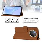 For Honor X9C 5G Global Skin Feel Solid Color Leather Phone Case with Lanyard(Brown) - 3