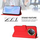 For Honor X9C 5G Global Skin Feel Solid Color Leather Phone Case with Lanyard(Red) - 3