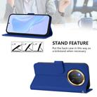 For Honor X9C 5G Global Skin Feel Solid Color Leather Phone Case with Lanyard(Dark Blue) - 3