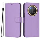 For Honor X9C 5G Global Skin Feel Solid Color Leather Phone Case with Lanyard(Lavender Purple) - 2