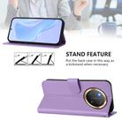 For Honor X9C 5G Global Skin Feel Solid Color Leather Phone Case with Lanyard(Lavender Purple) - 3