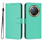 For Honor X9C 5G Global Skin Feel Solid Color Leather Phone Case with Lanyard(Green) - 2