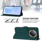 For Honor X9C 5G Global Skin Feel Solid Color Leather Phone Case with Lanyard(Dark Green) - 3