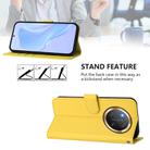 For Honor X9C 5G Global Skin Feel Solid Color Leather Phone Case with Lanyard(Lemon Yellow) - 3