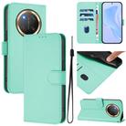 For Honor X9C 5G Global Skin Feel Solid Color Leather Phone Case with Lanyard(Mint Green) - 1