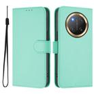 For Honor X9C 5G Global Skin Feel Solid Color Leather Phone Case with Lanyard(Mint Green) - 2