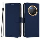 For Honor X9C 5G Global Skin Feel Solid Color Leather Phone Case with Lanyard(Navy Blue) - 2