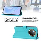 For Honor X9C 5G Global Skin Feel Solid Color Leather Phone Case with Lanyard(Lake Blue) - 3
