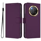 For Honor X9C 5G Global Skin Feel Solid Color Leather Phone Case with Lanyard(Violet) - 2