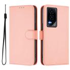 For Honor GT Skin Feel Solid Color Leather Phone Case with Lanyard(Pink) - 2