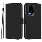 For Honor GT Skin Feel Solid Color Leather Phone Case with Lanyard(Black) - 2