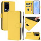 For Honor GT Skin Feel Solid Color Leather Phone Case with Lanyard(Lemon Yellow) - 1