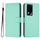For Honor GT Skin Feel Solid Color Leather Phone Case with Lanyard(Mint Green) - 2