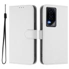 For Honor GT Skin Feel Solid Color Leather Phone Case with Lanyard(White) - 2