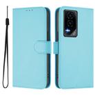For Honor GT Skin Feel Solid Color Leather Phone Case with Lanyard(Sky Blue) - 2