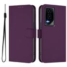 For Honor GT Skin Feel Solid Color Leather Phone Case with Lanyard(Violet) - 2