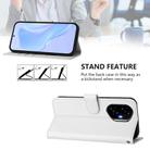For Honor 300 Skin Feel Solid Color Leather Phone Case with Lanyard(White) - 3