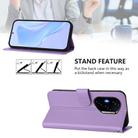 For Honor 300 Pro / 300 Ultra Skin Feel Solid Color Leather Phone Case with Lanyard(Lavender Purple) - 3