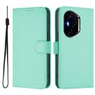 For Honor 300 Pro / 300 Ultra Skin Feel Solid Color Leather Phone Case with Lanyard(Mint Green) - 2
