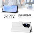 For Honor 300 Pro / 300 Ultra Skin Feel Solid Color Leather Phone Case with Lanyard(White) - 3