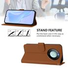 For Honor X9c Smart Global  Skin Feel Solid Color Leather Phone Case with Lanyard(Brown) - 3