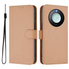 For Honor X9c Smart Global  Skin Feel Solid Color Leather Phone Case with Lanyard(Nude) - 2