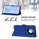 For Honor X9c Smart Global  Skin Feel Solid Color Leather Phone Case with Lanyard(Dark Blue) - 3