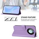 For Honor X9c Smart Global  Skin Feel Solid Color Leather Phone Case with Lanyard(Lavender Purple) - 3