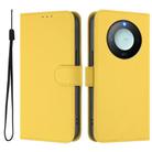For Honor X9c Smart Global  Skin Feel Solid Color Leather Phone Case with Lanyard(Lemon Yellow) - 2
