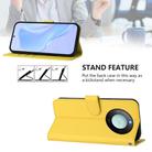 For Honor X9c Smart Global  Skin Feel Solid Color Leather Phone Case with Lanyard(Lemon Yellow) - 3