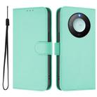 For Honor X9c Smart Global  Skin Feel Solid Color Leather Phone Case with Lanyard(Mint Green) - 2