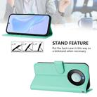 For Honor X9c Smart Global  Skin Feel Solid Color Leather Phone Case with Lanyard(Mint Green) - 3